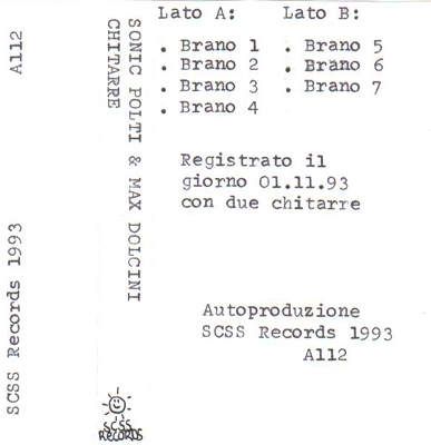 a112 sonic polti + max dolcini: chitarre 1993 a112 sonic polti + max dolcini: chitarre 1993